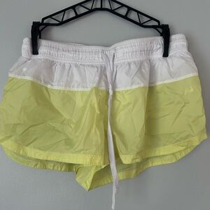 Forever 21 Yellow and White Athletic Shorts
